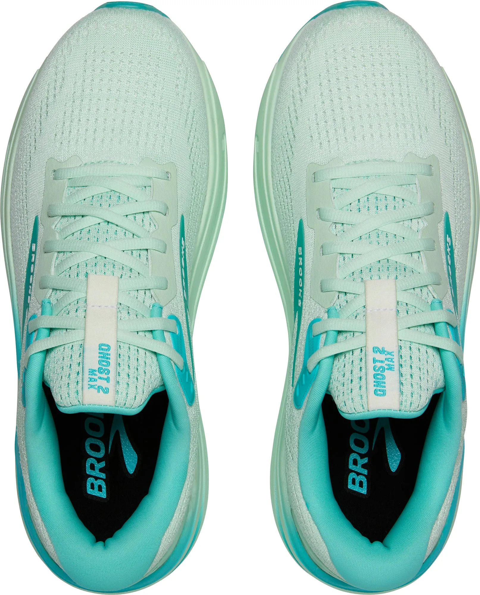 Brooks Ghost Max 2 Mens Running Shoes - Green dry - climate running shoes Abrasion Resistant Mesh