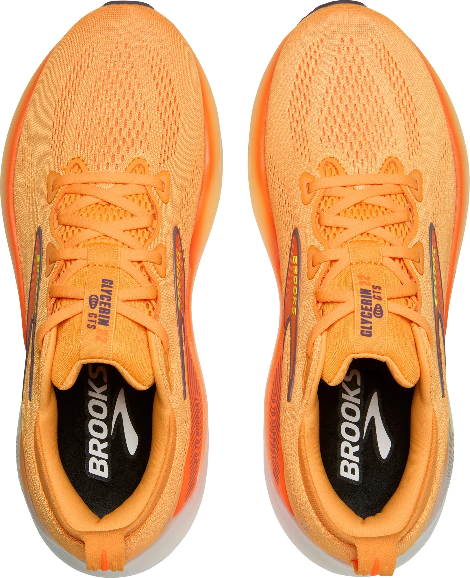 Brooks Glycerin GTS 22 Mens Running Shoes - Orange Solo sports