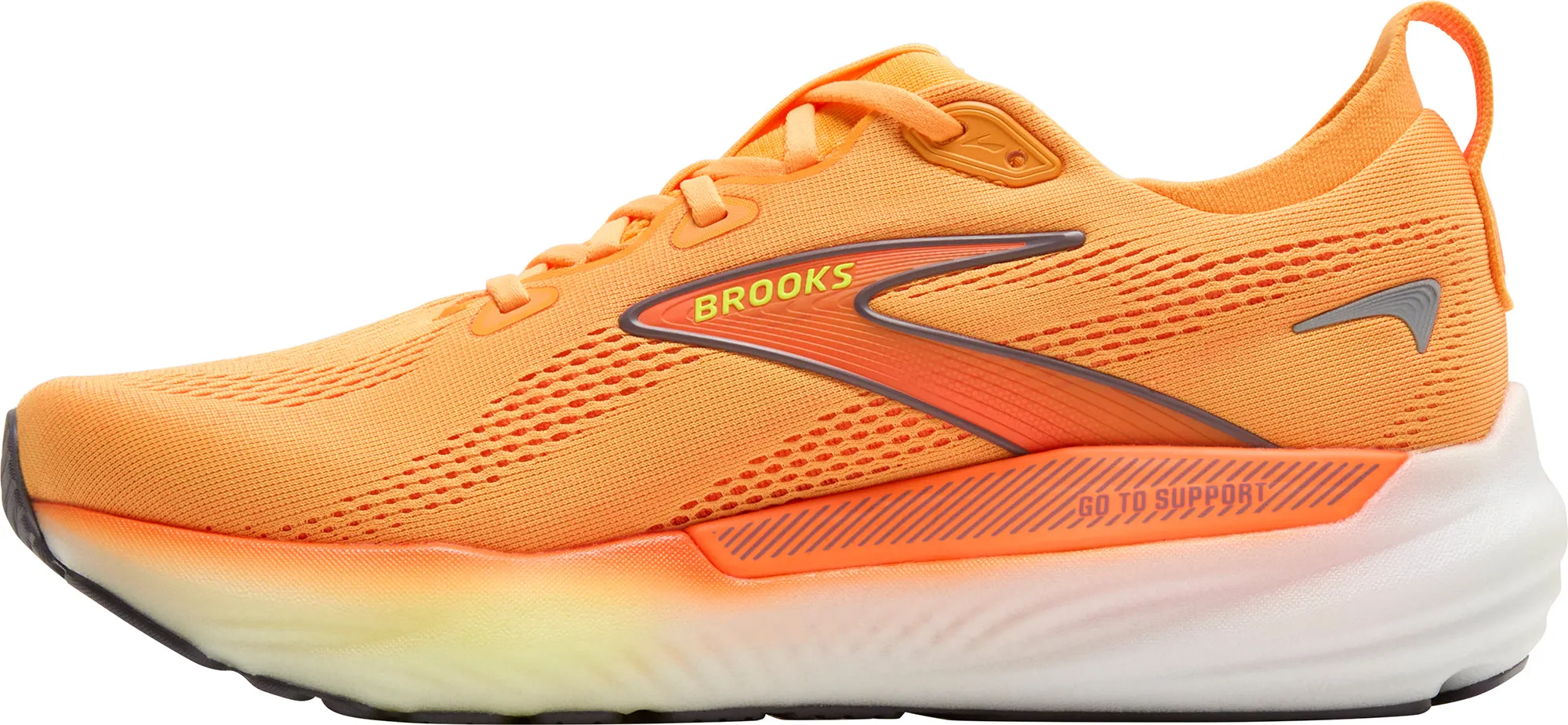 Brooks Glycerin GTS 22 Mens Running Shoes - Orange leather - upper - quality - luxury shoes