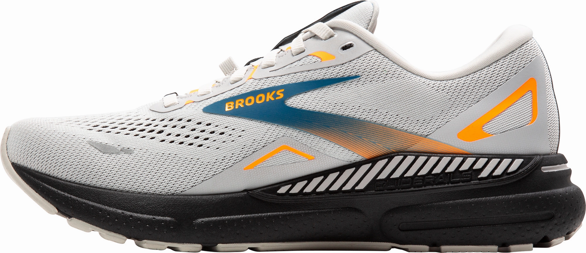 Brooks Adrenaline GTS 23 GORE-TEX Mens Running Shoes - Grey Tear Resistant Layer Aerodynamic Profile