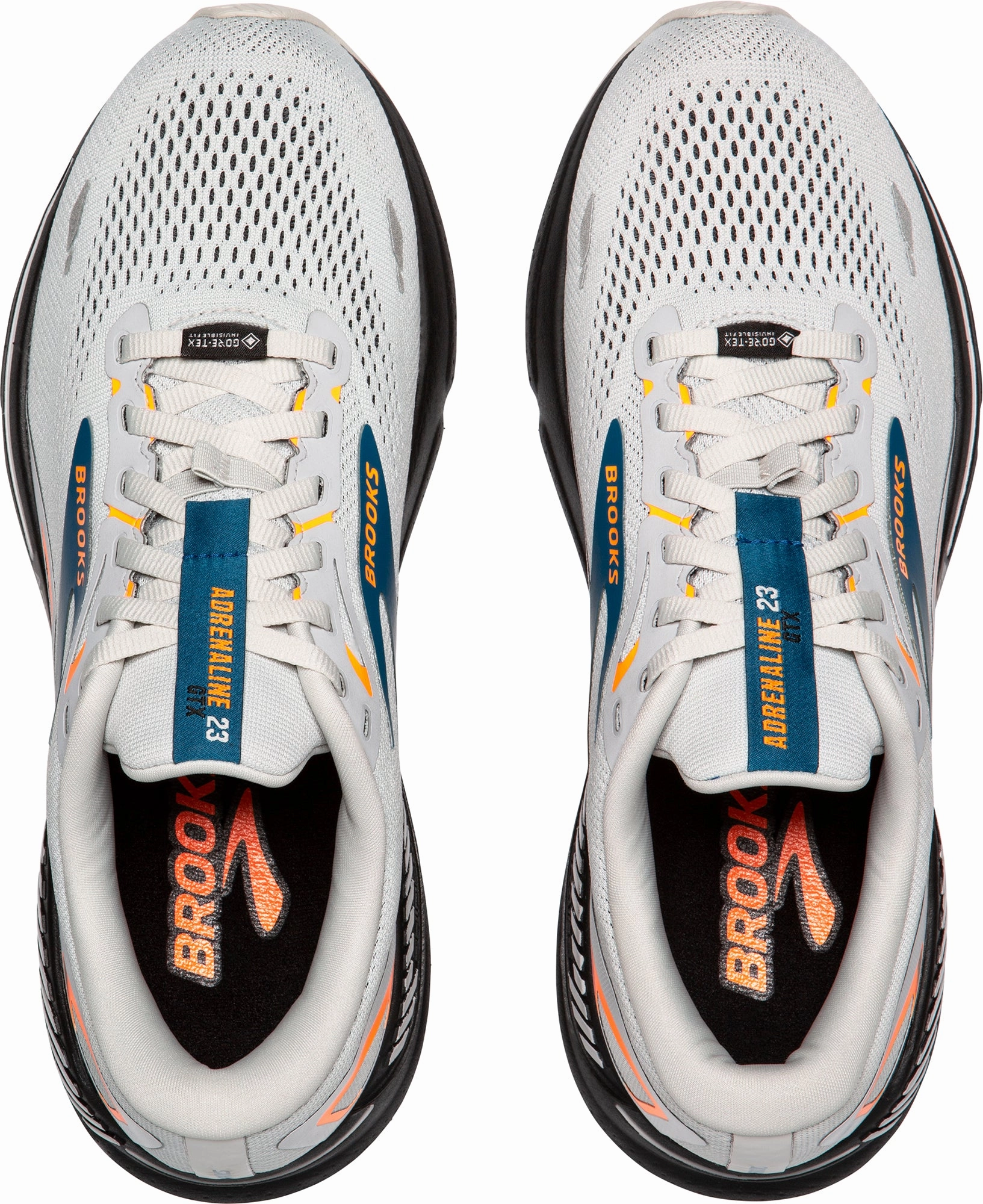 Brooks Adrenaline GTS 23 GORE-TEX Mens Running Shoes - Grey kids' athletic footwear running in school tracks shoes