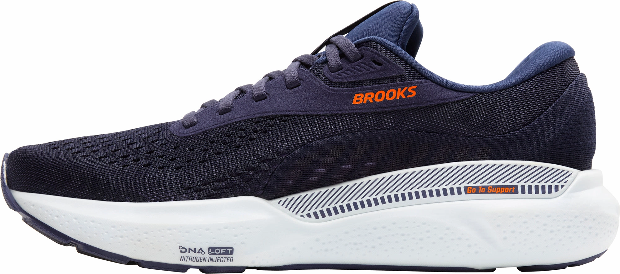 Brooks Adrenaline GTS 24 Mens Running Shoes - Blue color - red Stability Guide