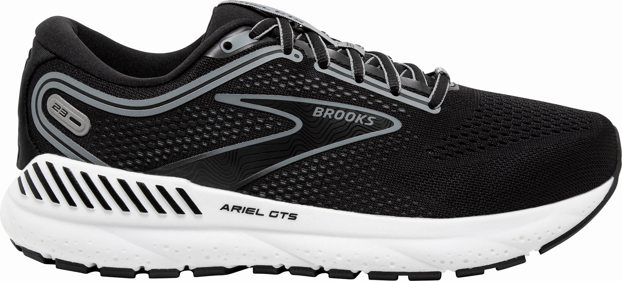 Brooks Ariel GTS 23 Womens Running Shoes - Black Microfiber Layer effortless - running