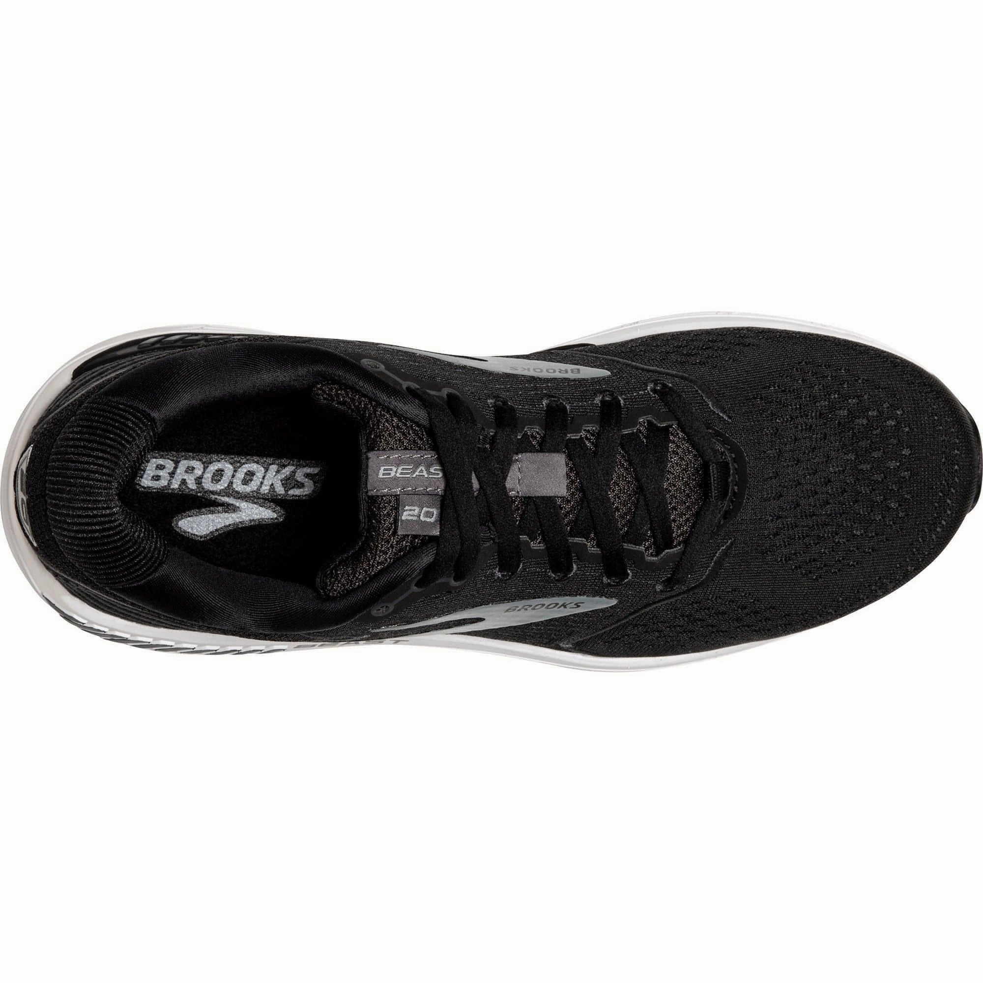 Brooks Beast 20 WIDE FIT Mens Running Shoes - Black exploration running shoe fascination narrow - width shoe choice