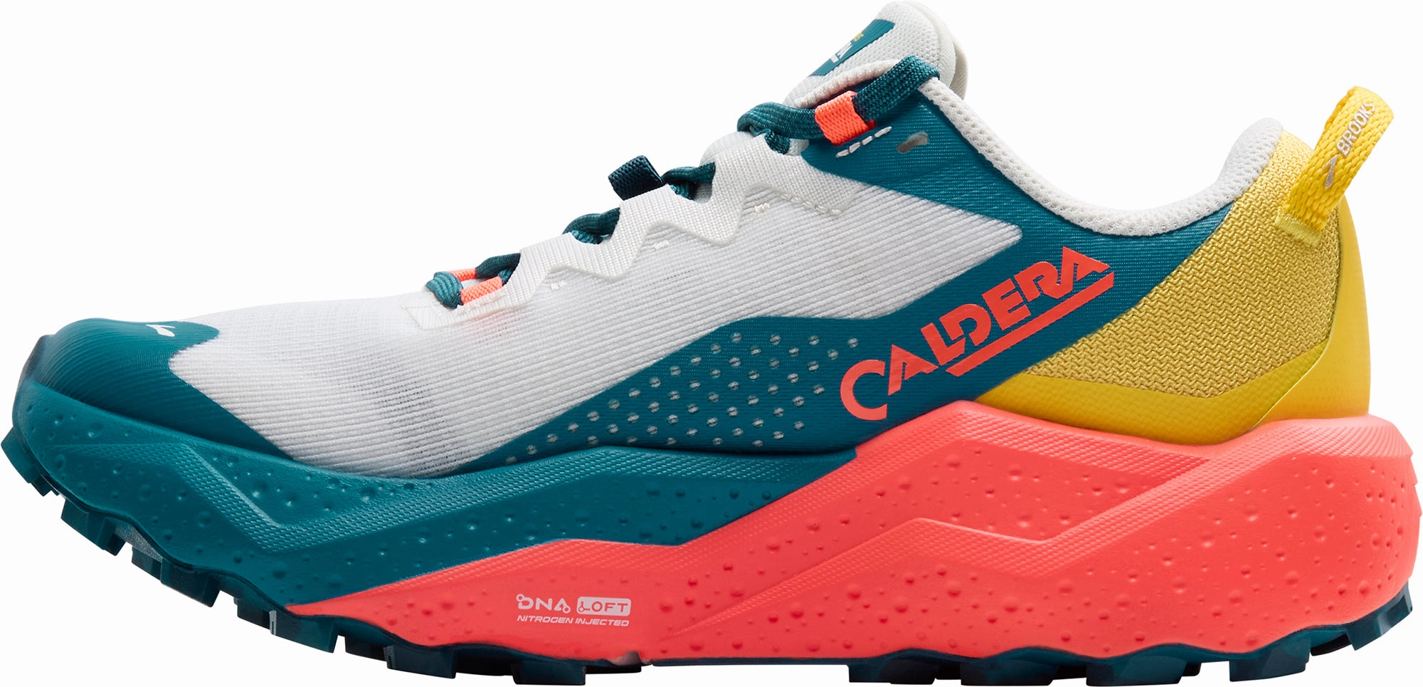 Brooks Caldera 8 Womens Trail Running Shoes - White bounce - return - energy shoes informal shoes