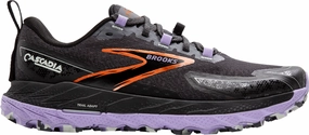 Brooks Cascadia 18 WIDE FIT Womens Trail Running Shoes - Black core training running wear Non Slip Lace Lock