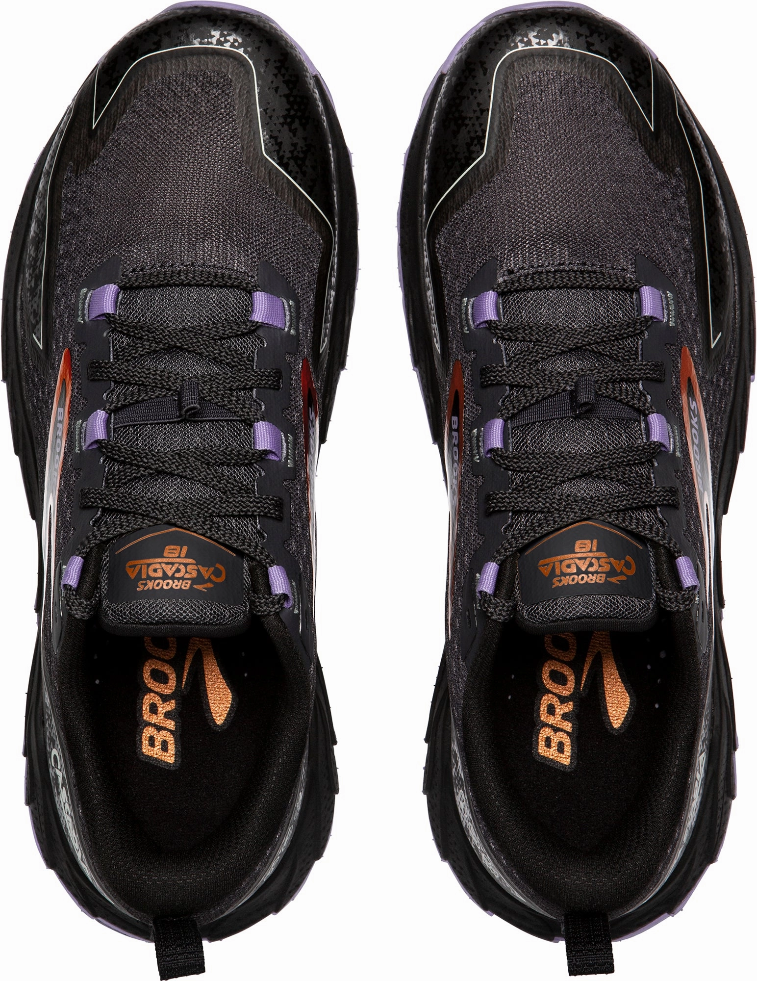 Brooks Cascadia 18 WIDE FIT Womens Trail Running Shoes - Black seasonal running shoes abstract - design shoes