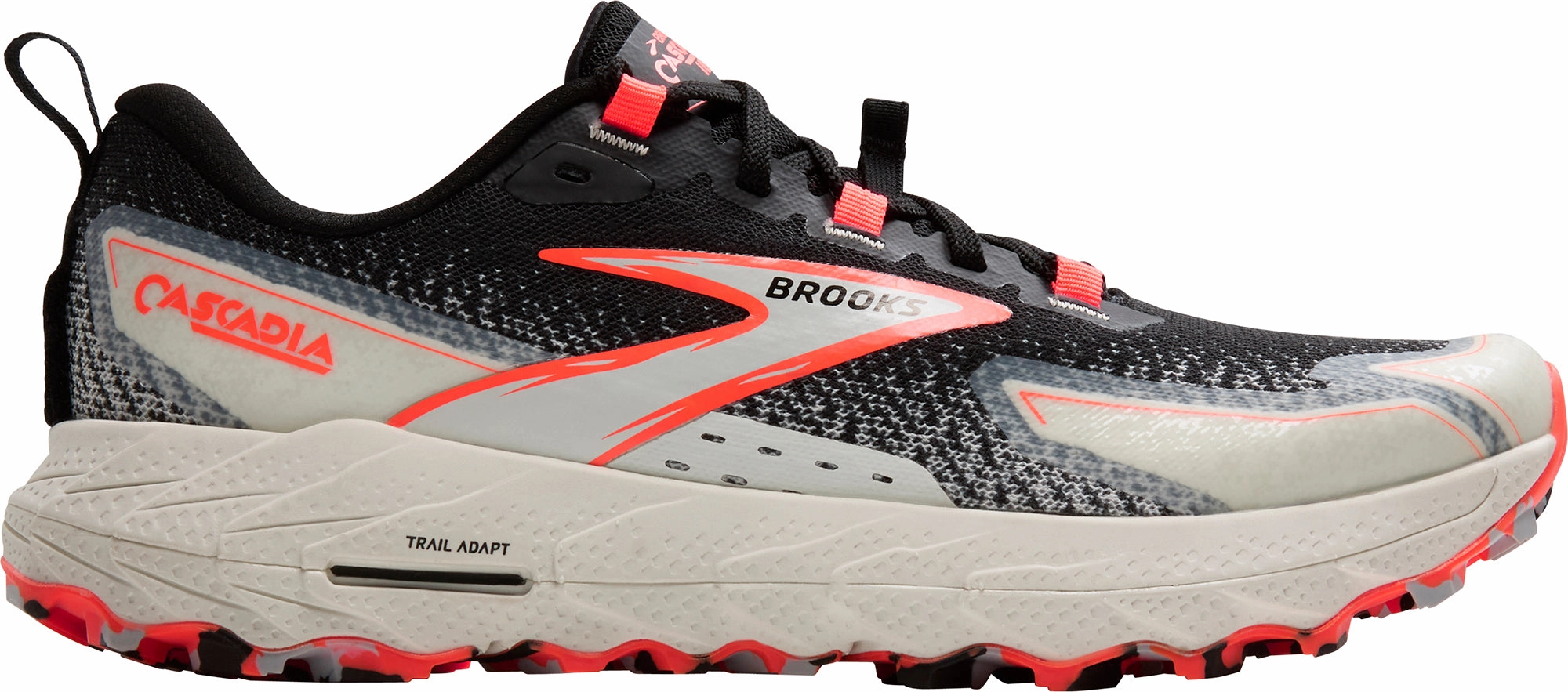 youth shoe appearance Brooks Cascadia 18 Womens Trail Running Shoes - Black