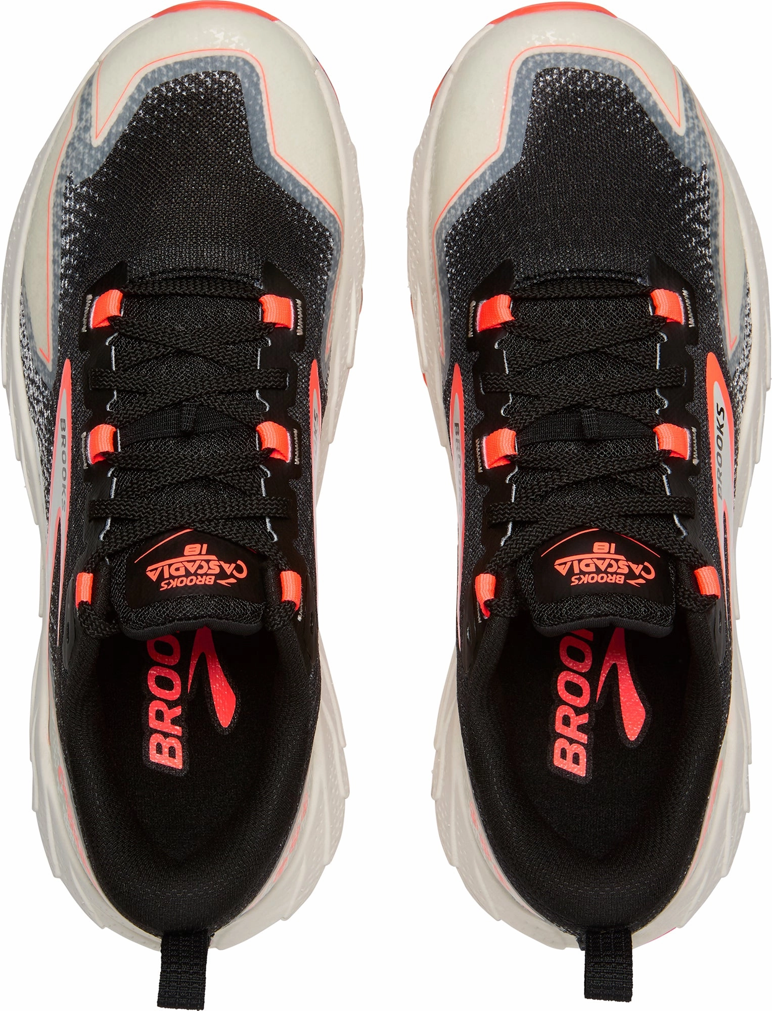 Strobel Last Construction badminton shoes Brooks Cascadia 18 Womens Trail Running Shoes - Black