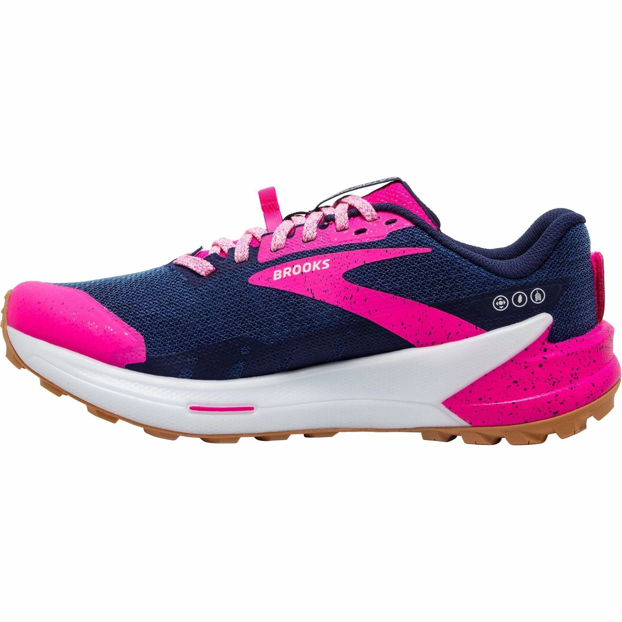 Brooks Catamount 2 Womens Trail Running Shoes - Navy morning run Sunny - day running