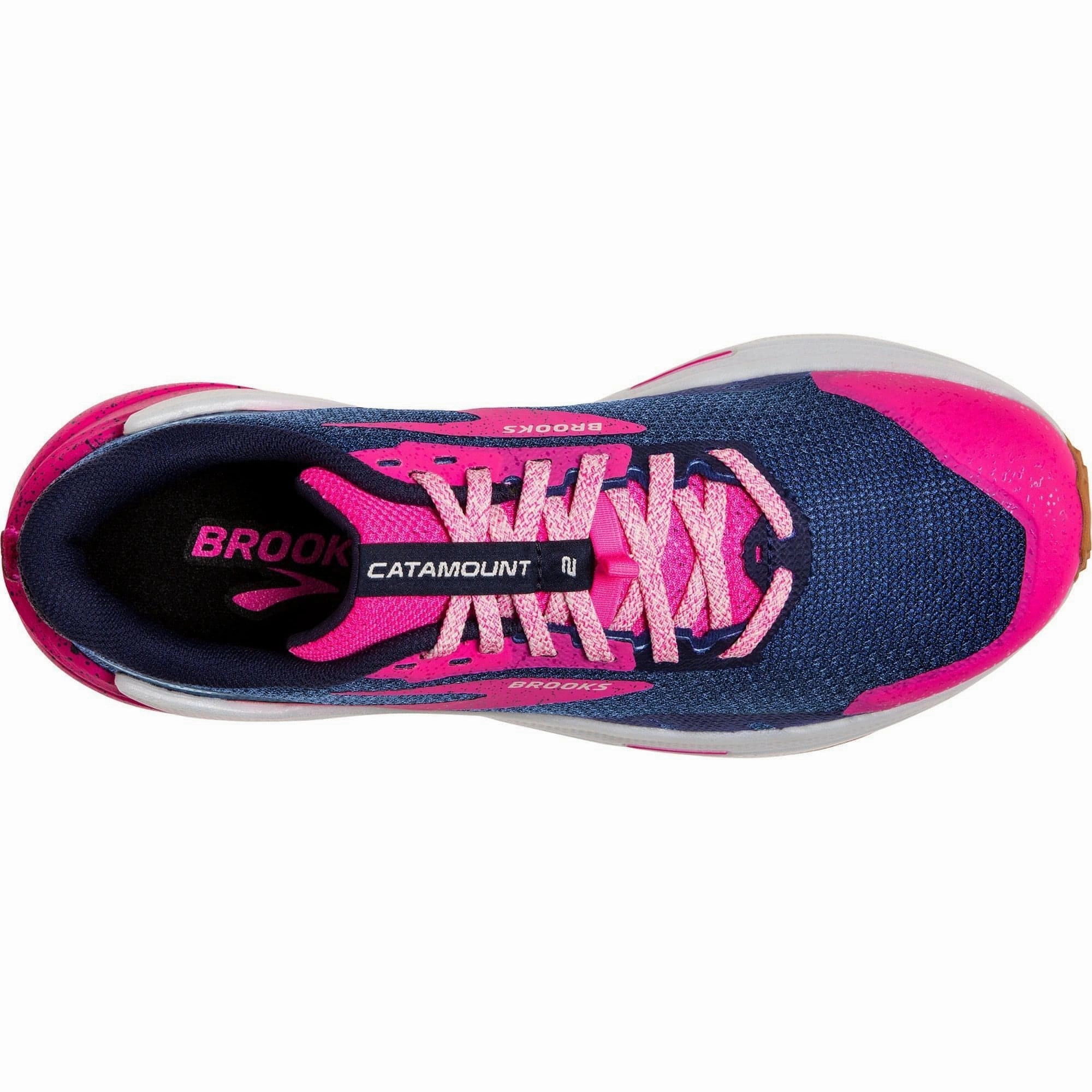 Brooks Catamount 2 Womens Trail Running Shoes - Navy Comfort Outsole