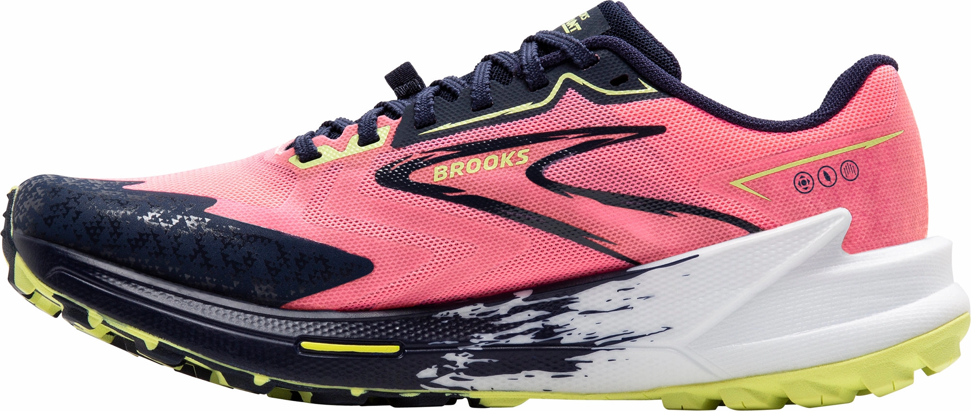 mountain gear fixed insole shoes Brooks Catamount 3 Womens Trail Running Shoes - Pink