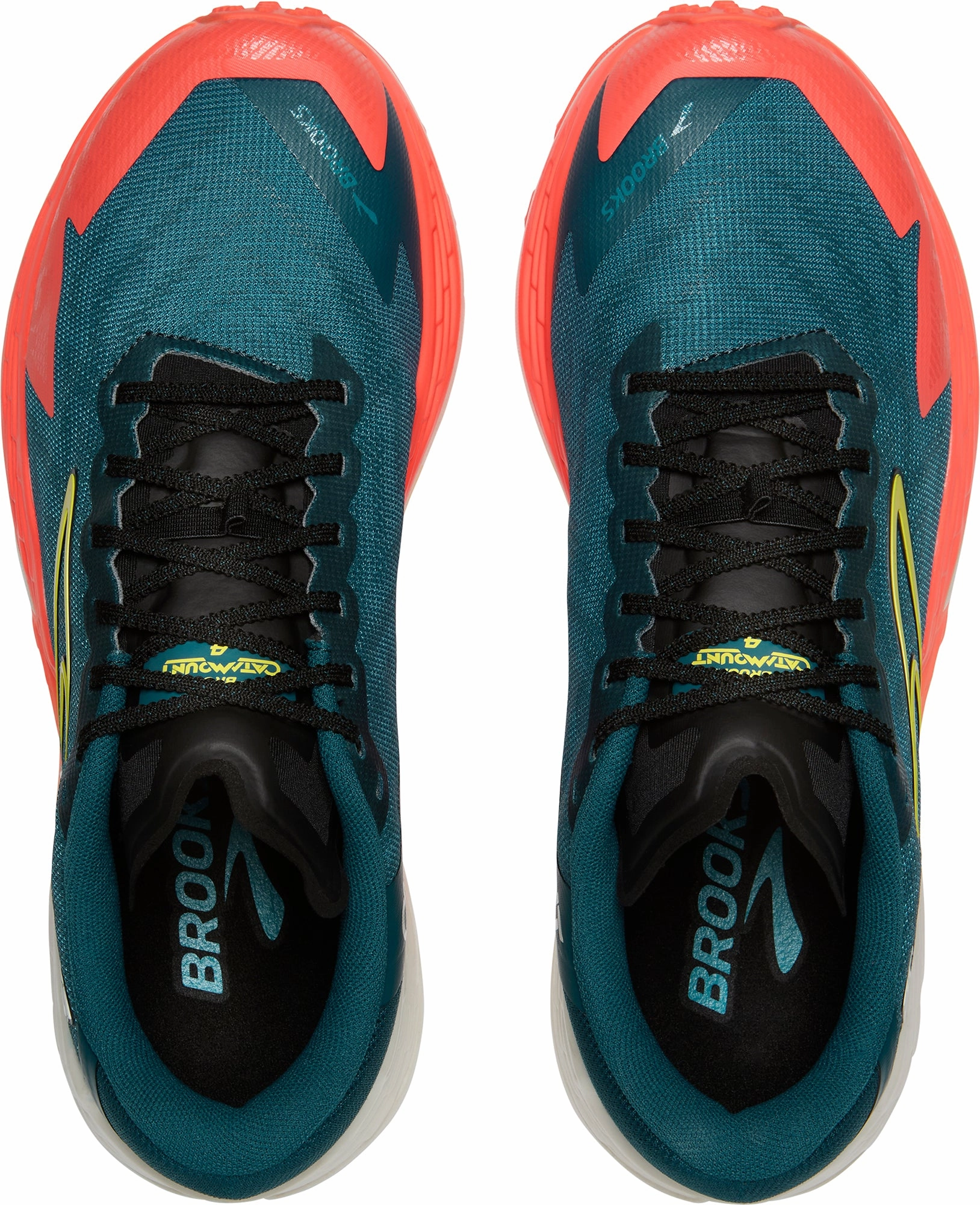 heel - cup - feature shoes breathable - upper - feature shoes Brooks Catamount 4 Mens Trail Running Shoes - Blue