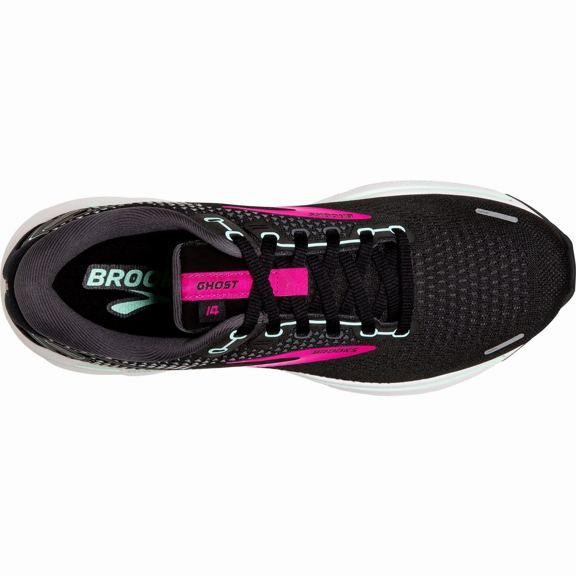 Ultimate Stability Brooks Ghost 14 Womens Running Shoes - Black