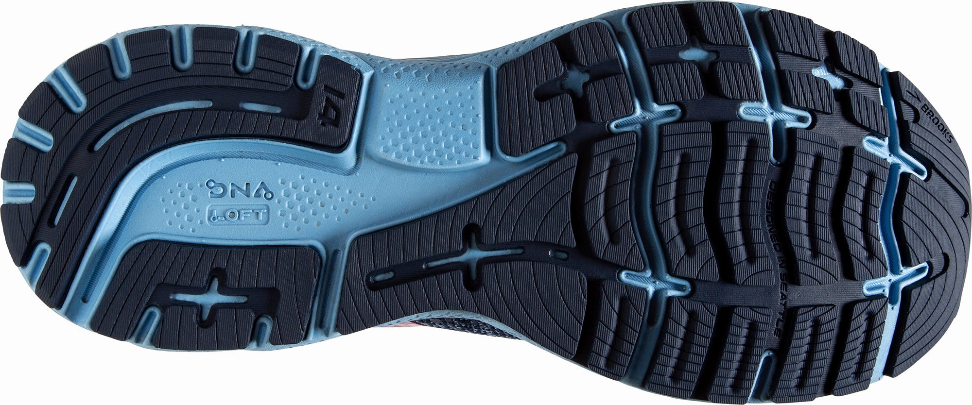 Brooks Ghost 14 Womens Running Shoes - Blue Vaporized Midsole