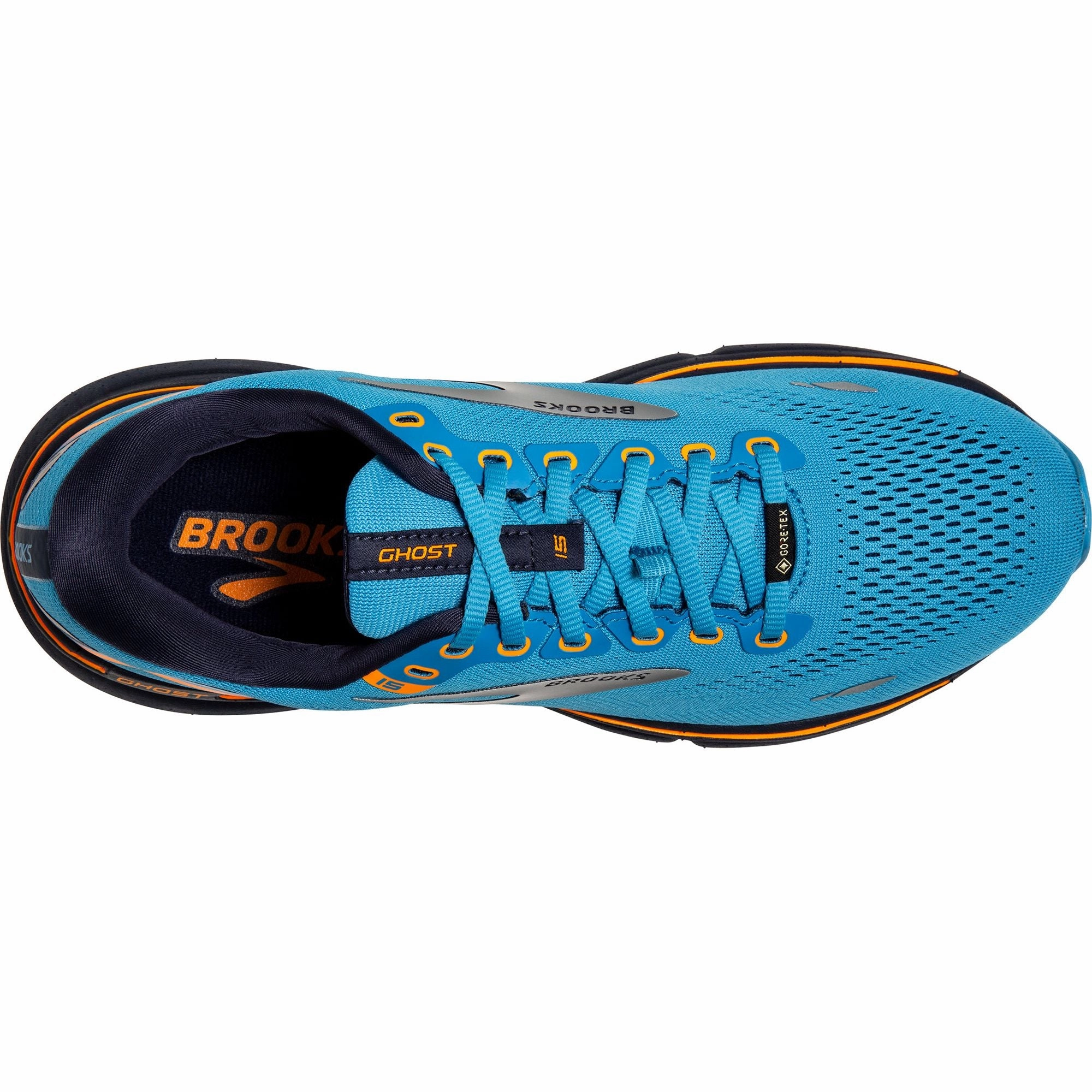 Brooks Ghost 15 GORE-TEX Mens Running Shoes - Blue Thermoregulating Fibers
