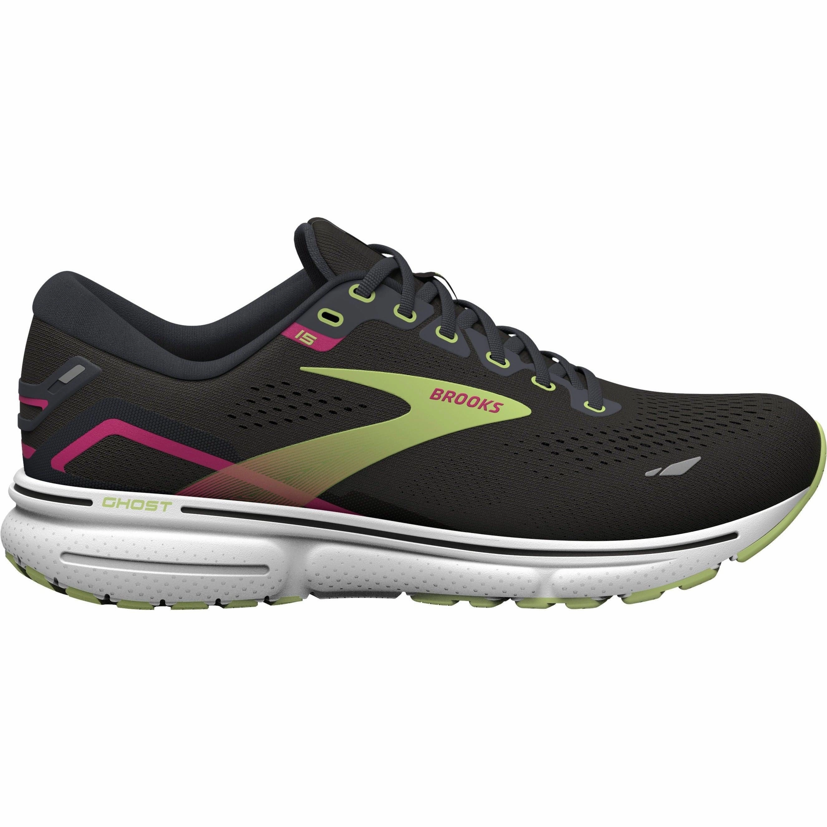 Brooks Ghost 15 Womens Running Shoes - Black international - themed running gear flat running