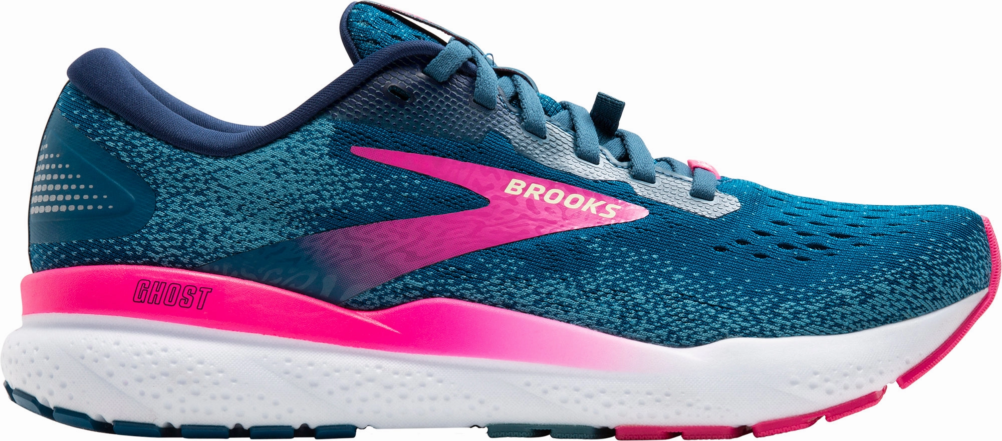 Brooks Ghost 16 GORE-TEX Womens Running Shoes - Blue all - weather suitability shoes running in a fun run shoes