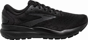 Brooks Ghost 16 Mens Running Shoes - Black heel - strap shoes