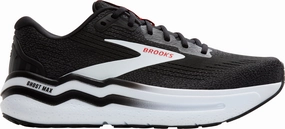 mesh shoes Impact Absorbing Brooks Ghost Max 2 Mens Running Shoes - Black