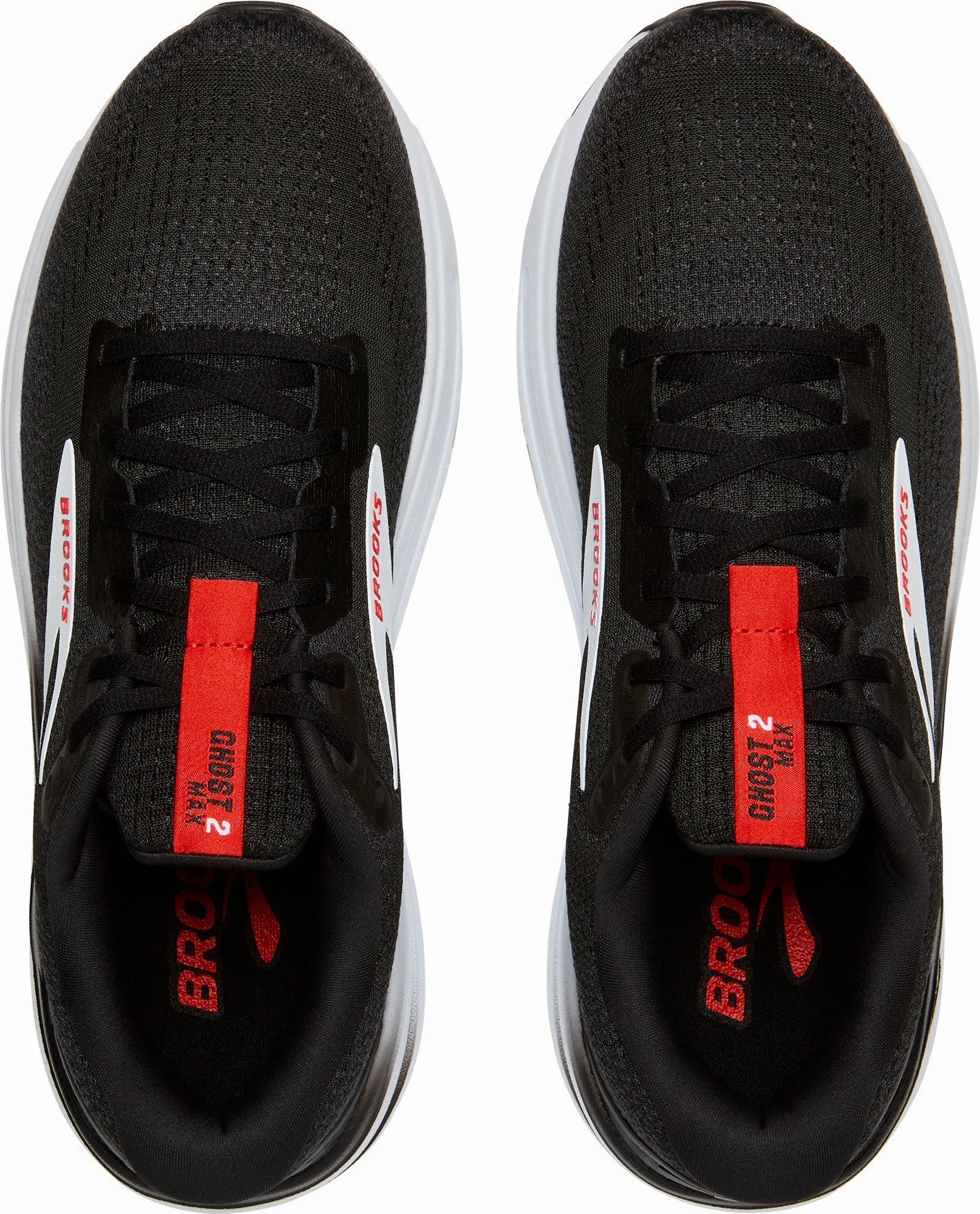 Shear Reduction Lining Brooks Ghost Max 2 Mens Running Shoes - Black