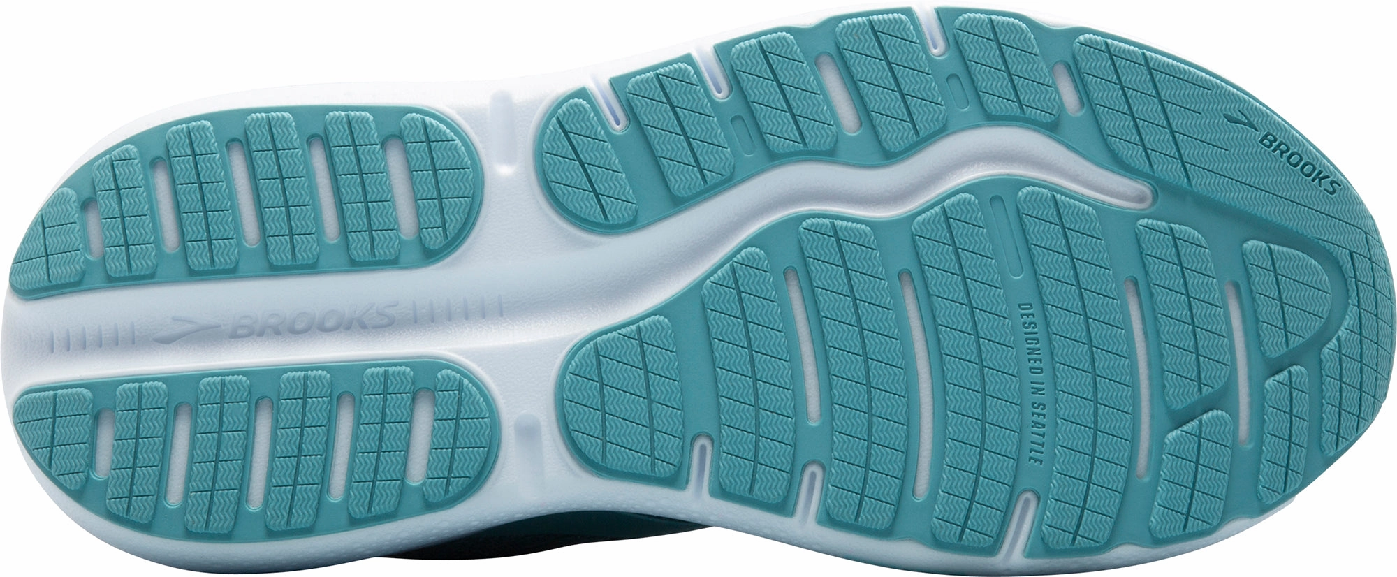 Durable Tread Design Elastic Lacing Brooks Ghost Max 2 WIDE FIT Womens Running Shoes - Blue