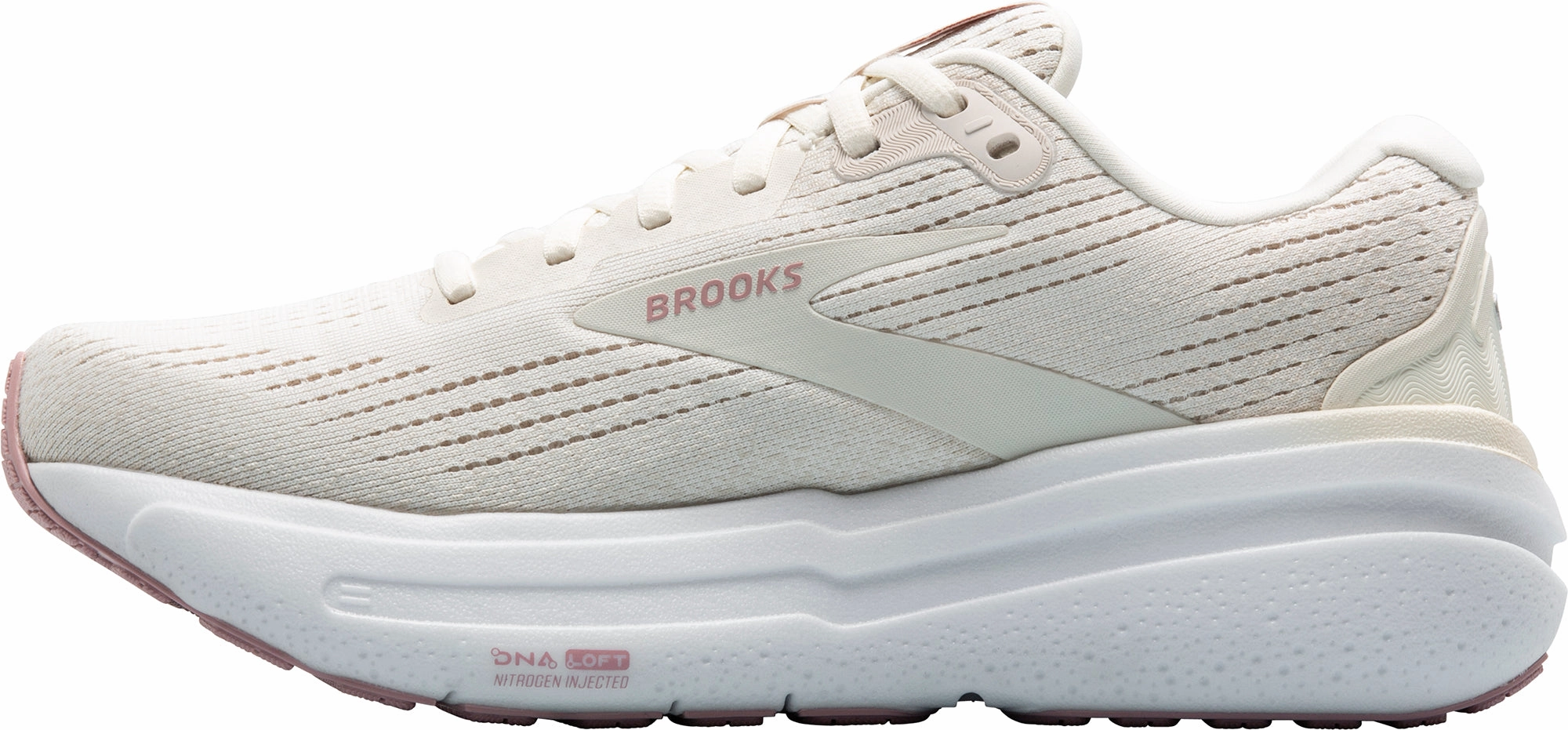 Brooks Ghost Max 2 Womens Running Shoes - Cream Orthotic Friendly Insole