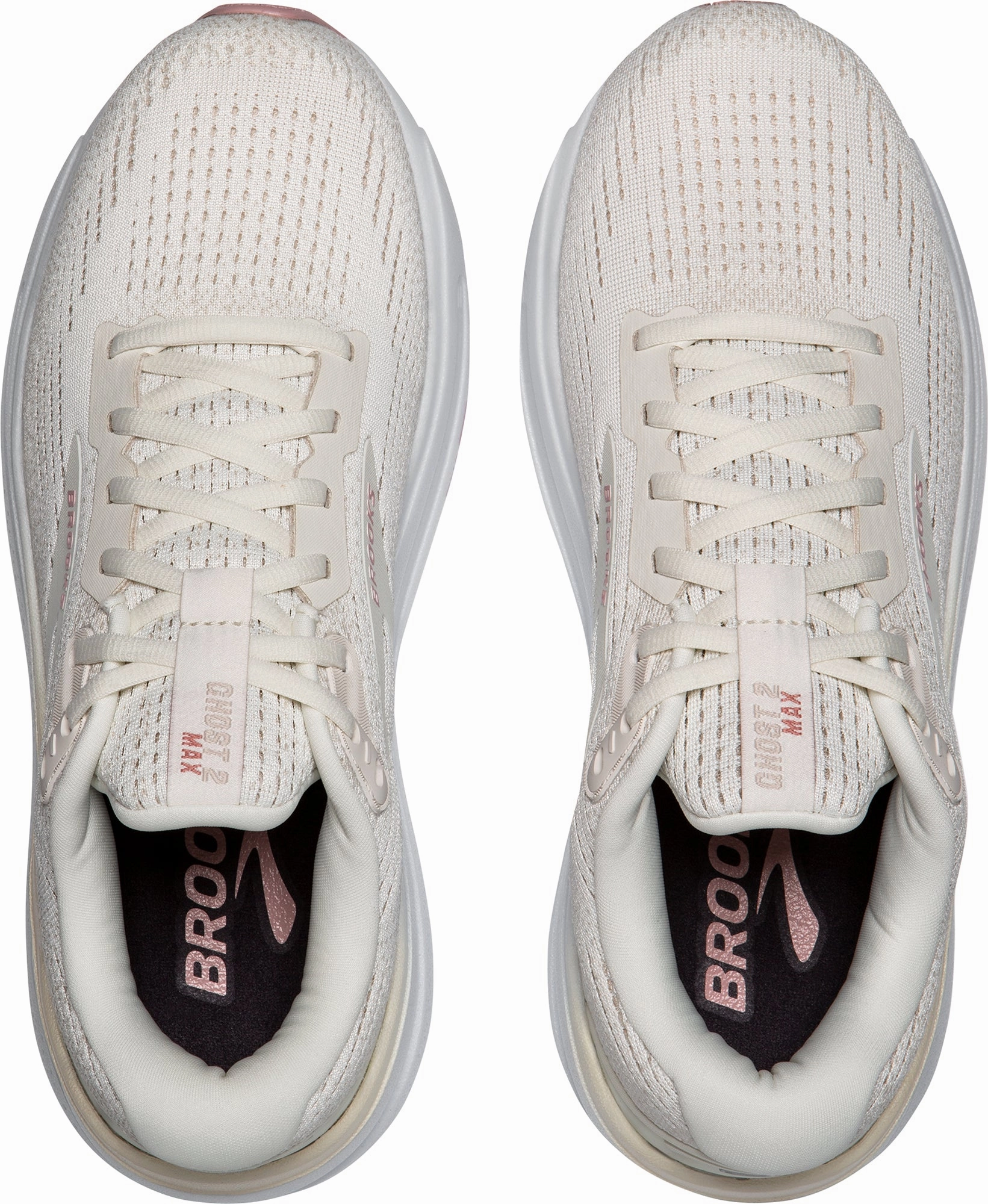 Brooks Ghost Max 2 Womens Running Shoes - Cream ankle - support - feature shoes PhylonMidsole