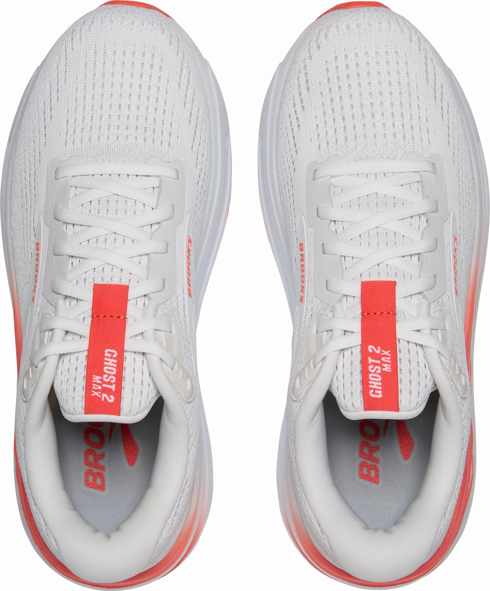 Brooks Ghost Max 2 Womens Running Shoes - White loose fit shoes fast - drying shoes