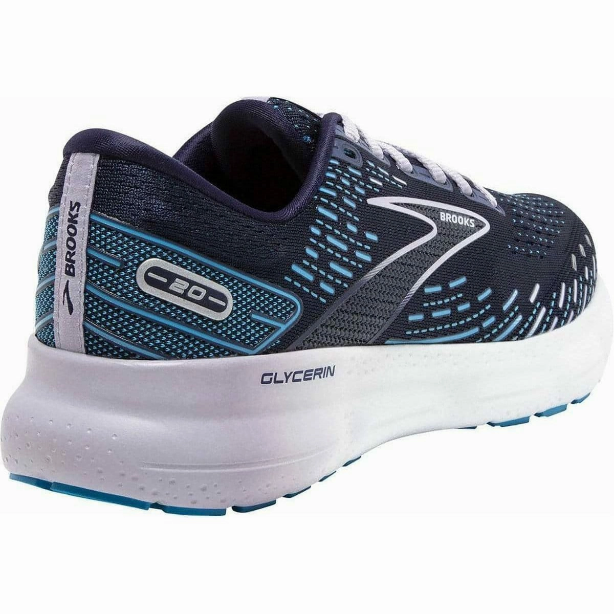Brooks Glycerin 20 Womens Running Shoes - Blue Multi Directional Lugs