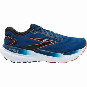 Brooks Glycerin 21 WIDE FIT Mens Running Shoes - Blue Medium Cushioning weekend running option