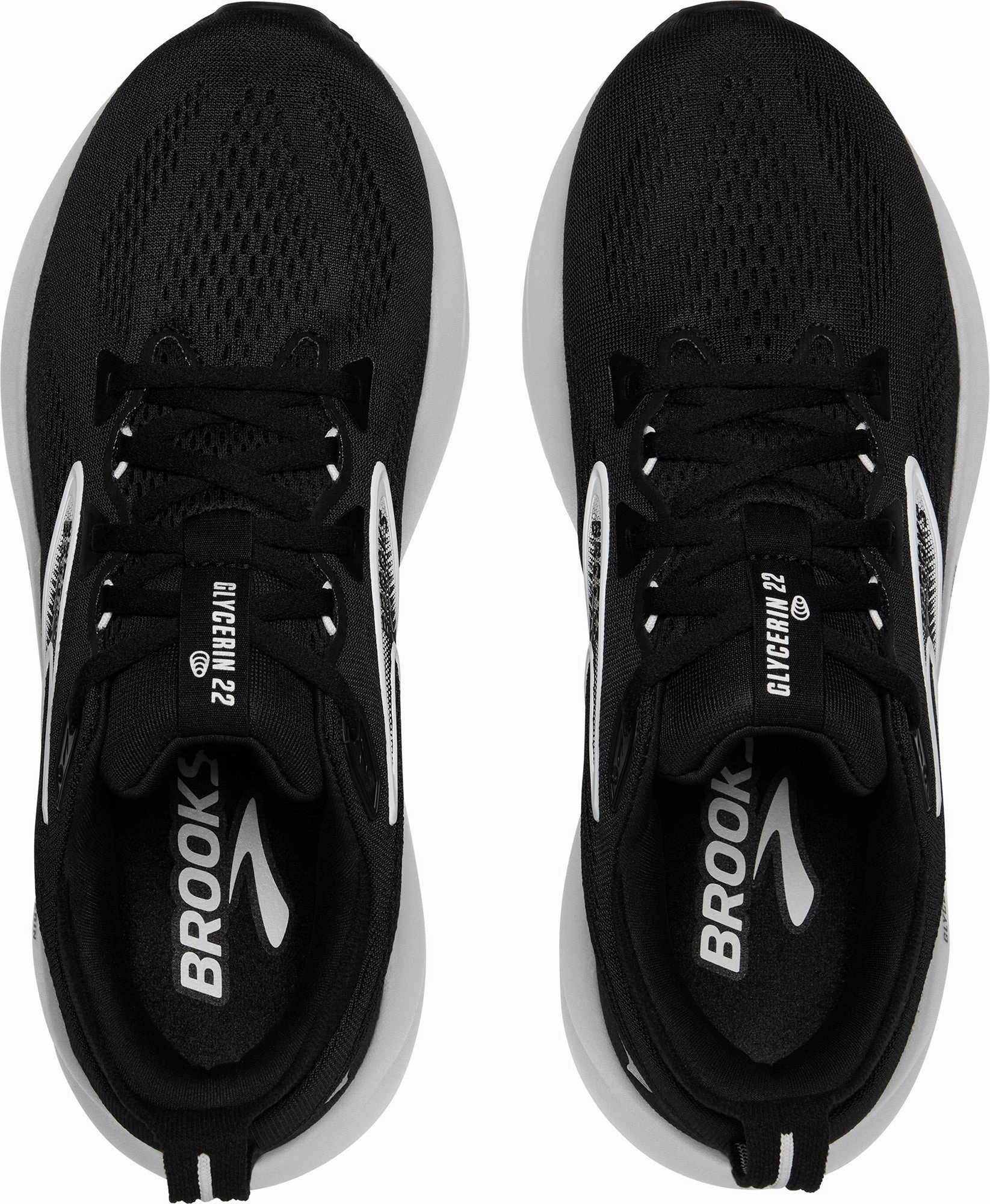 Bounce Technology Non Restrictive Toe Box Brooks Glycerin 22 Womens Running Shoes - Black