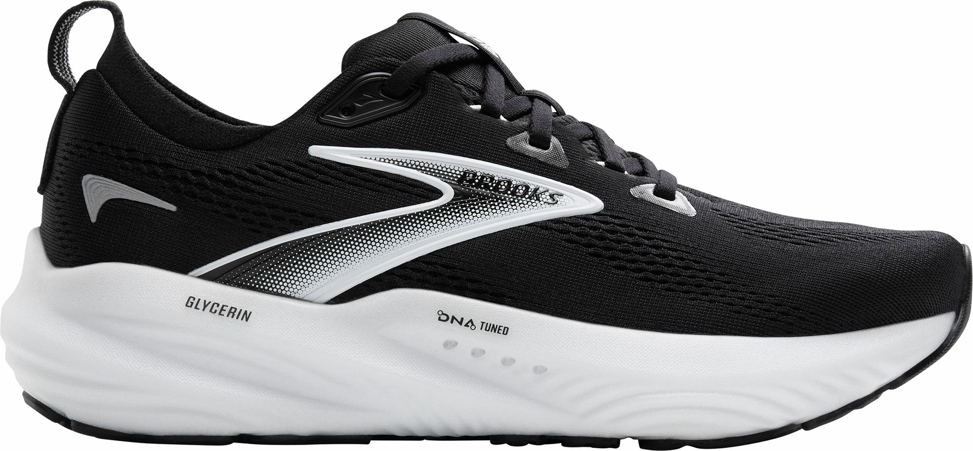 Brooks Glycerin 22 Womens Running Shoes - Black Stretchable Tongue