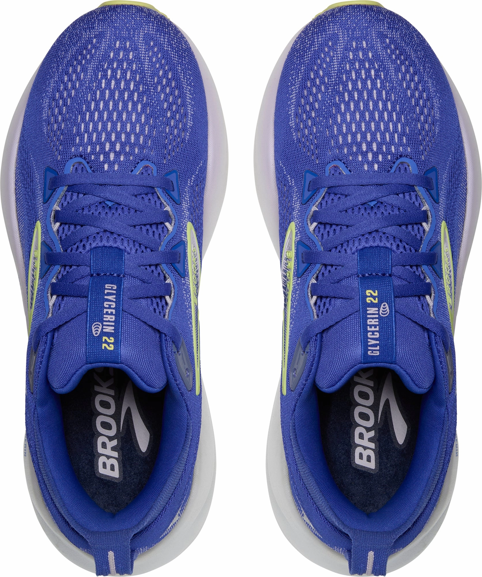 Stretchable Tongue Brooks Glycerin 22 Womens Running Shoes - Blue