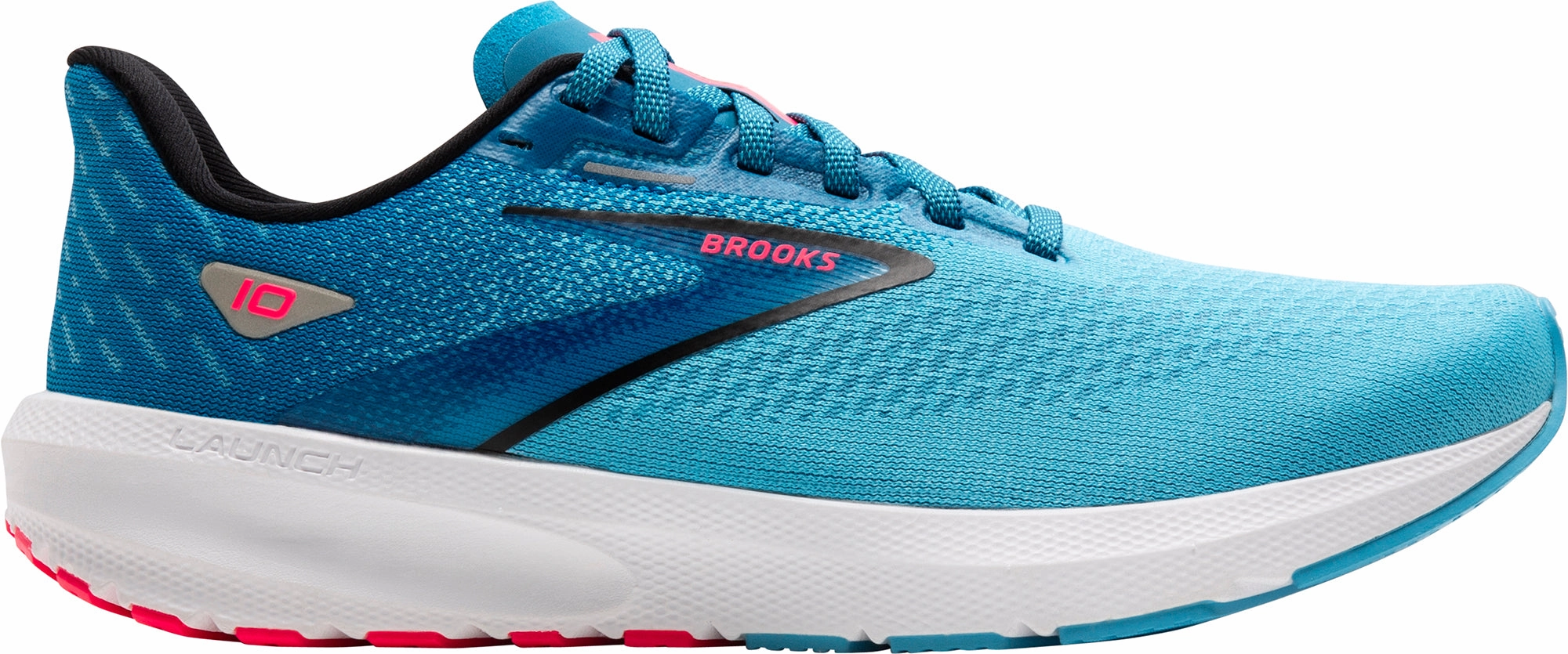 Brooks Launch 10 Womens Running Shoes - Blue high - arched running on sand shoes
