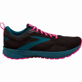Tear Resistant Upper Brooks Revel 5 Womens Running Shoes - Black