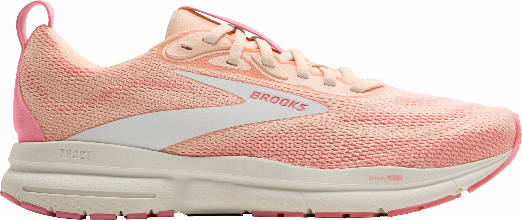 Brooks Trace 4 Womens Running Shoes - Pink Flex Grip running in a geyser area shoes