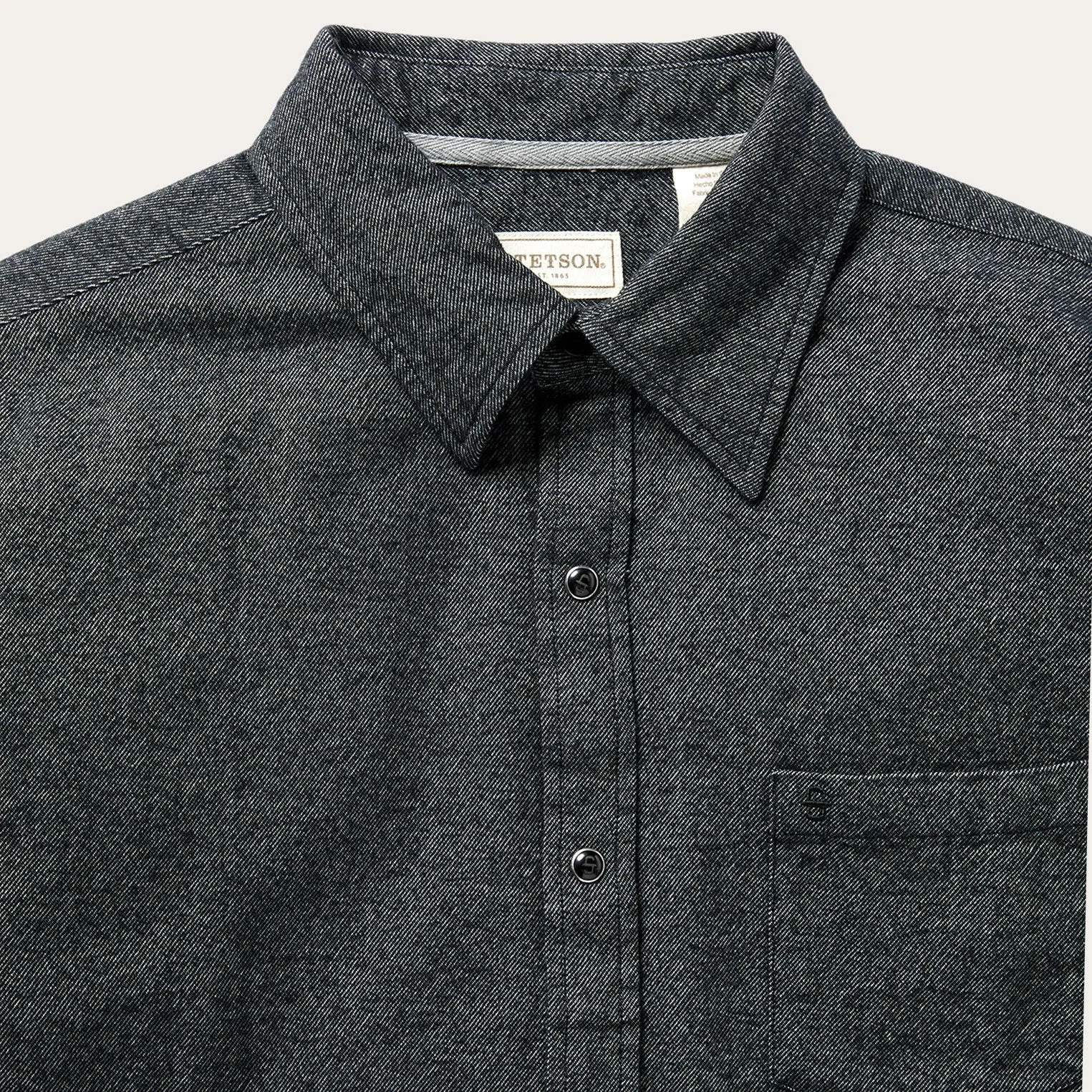 Trendy Comfort Embroidered Logo Brushed Twill Western Shirt