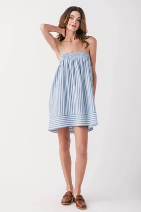 Elegant Tailoring By Together Kandace Striped Spaghetti Strap Mini Dress