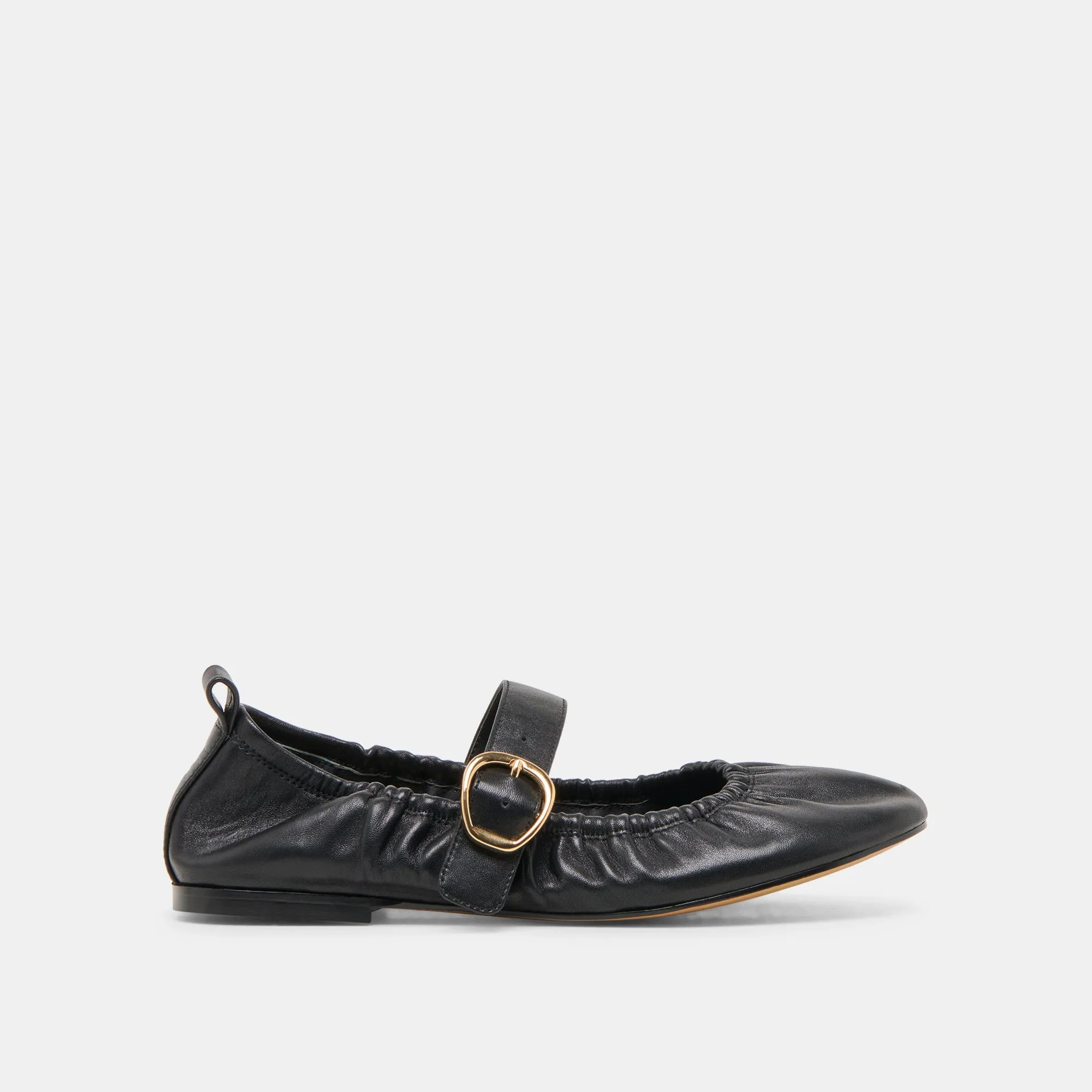 Quick-Dry Material CAELY BALLET FLATS BLACK LEATHER