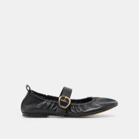 Quick-Dry Material CAELY BALLET FLATS BLACK LEATHER
