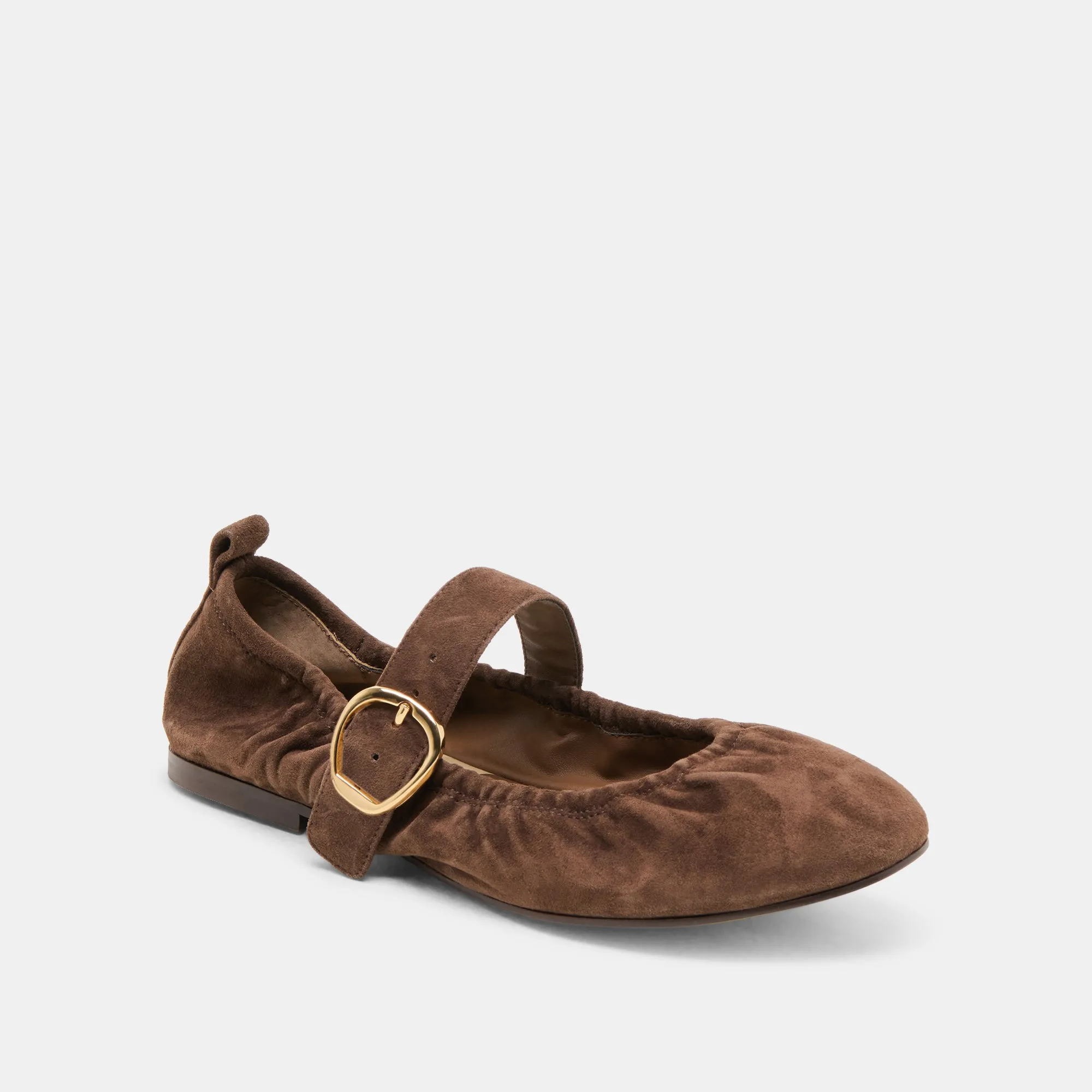 CAELY BALLET FLATS DK BROWN SUEDE Alley Walk Main Street