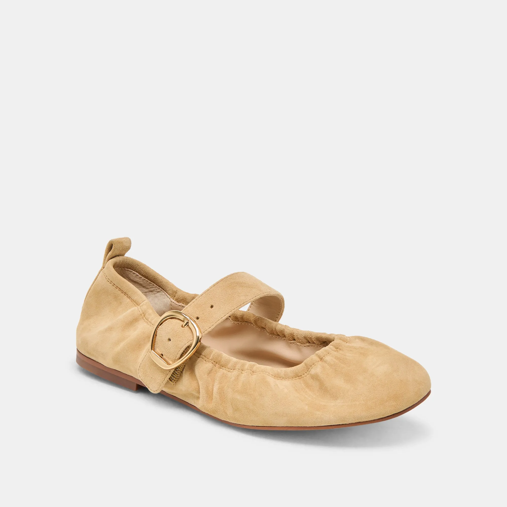 Soft Construction Elegant Cushion CAELY BALLET FLATS HONEY SUEDE