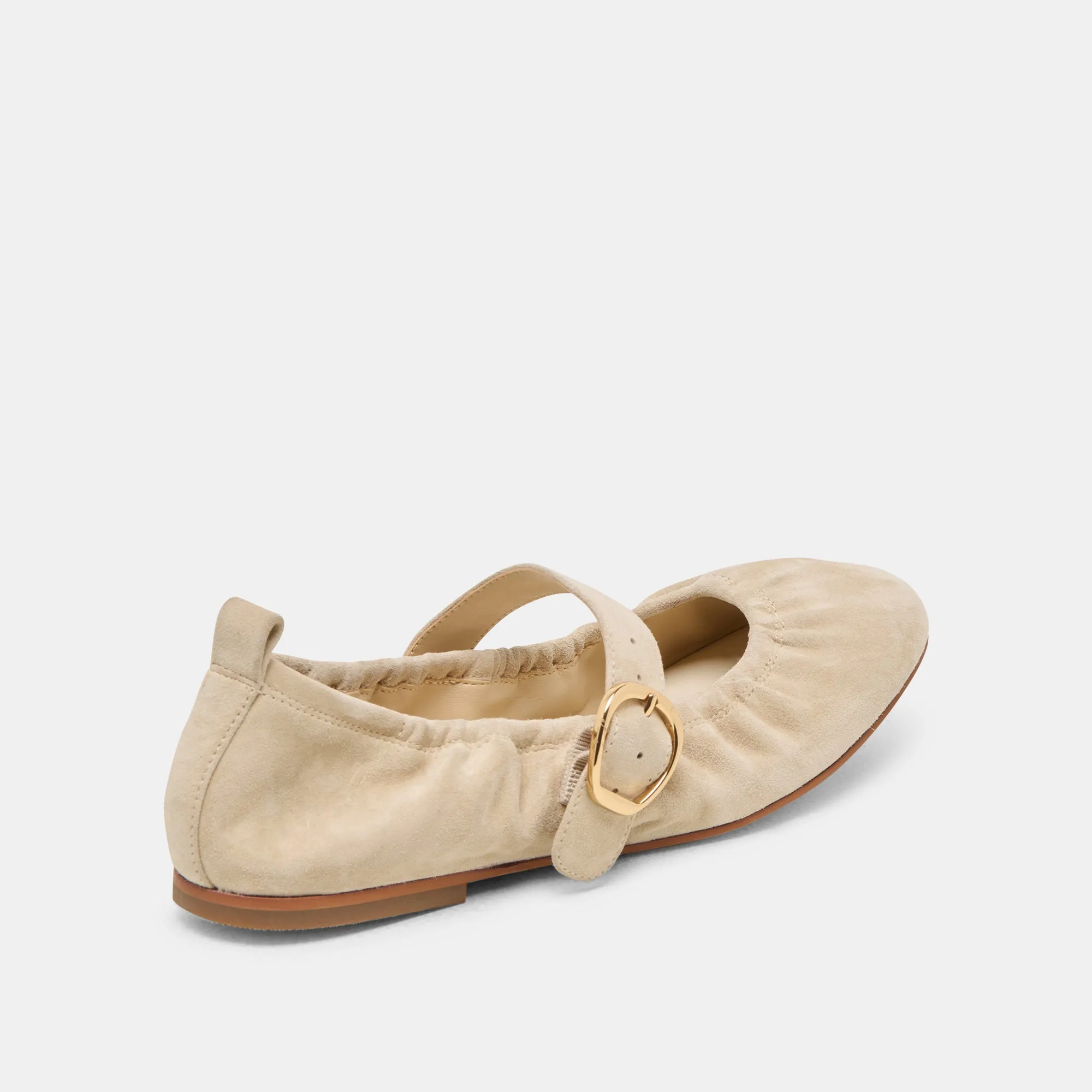 CAELY BALLET FLATS SESAME SUEDE Practical Walk Quiet Walk
