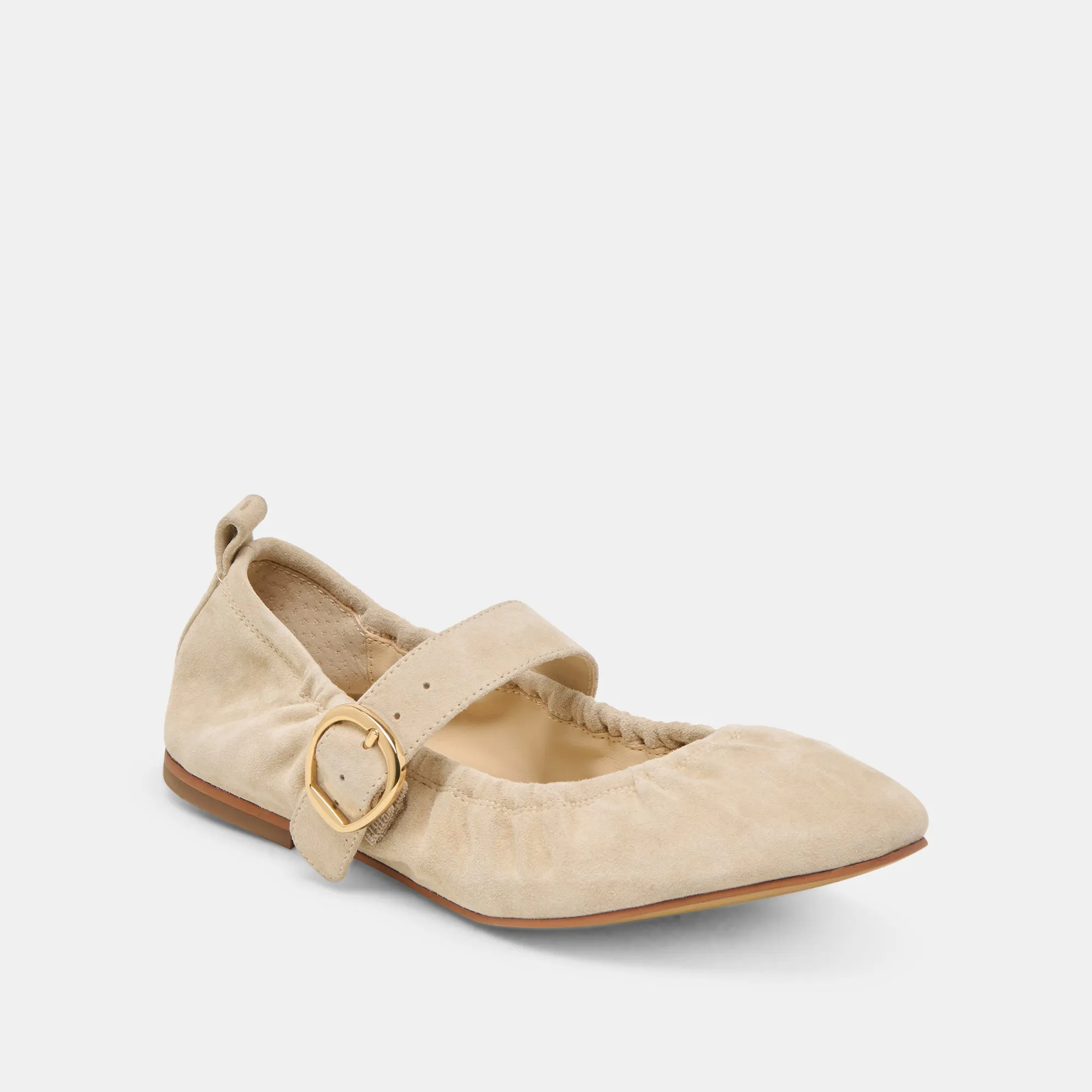 Foot Support Shoes CAELY BALLET FLATS SESAME SUEDE