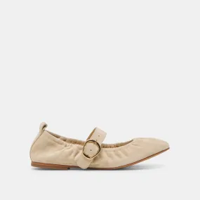 CAELY BALLET FLATS SESAME SUEDE Smooth Fit Elastic Fit