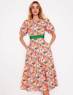 Casual maxi dress Grosgrain Waist Dress-Multi, Wildflower Trail