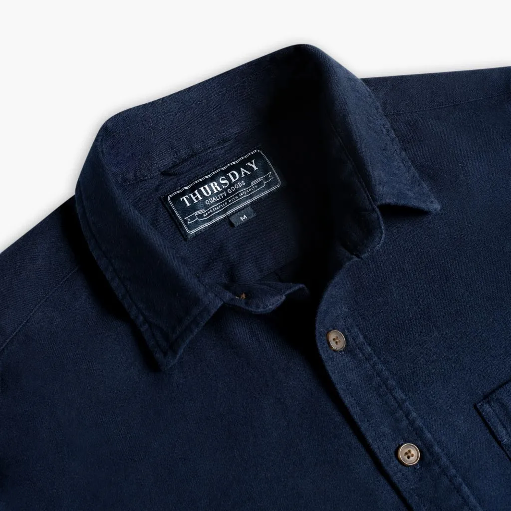 Subtle Details Solid Shirt | Navy