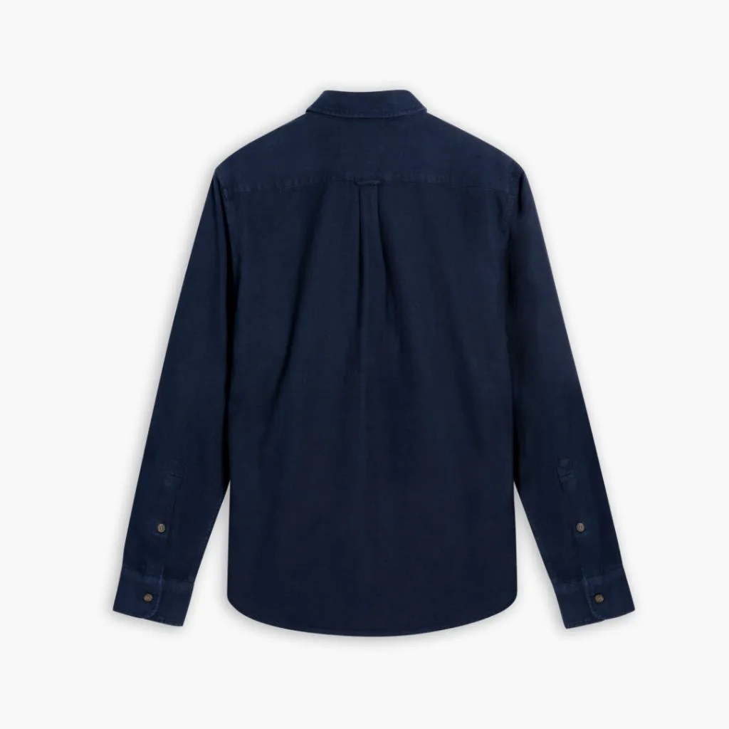 Polka Dot Versatile Wear Solid Shirt | Navy
