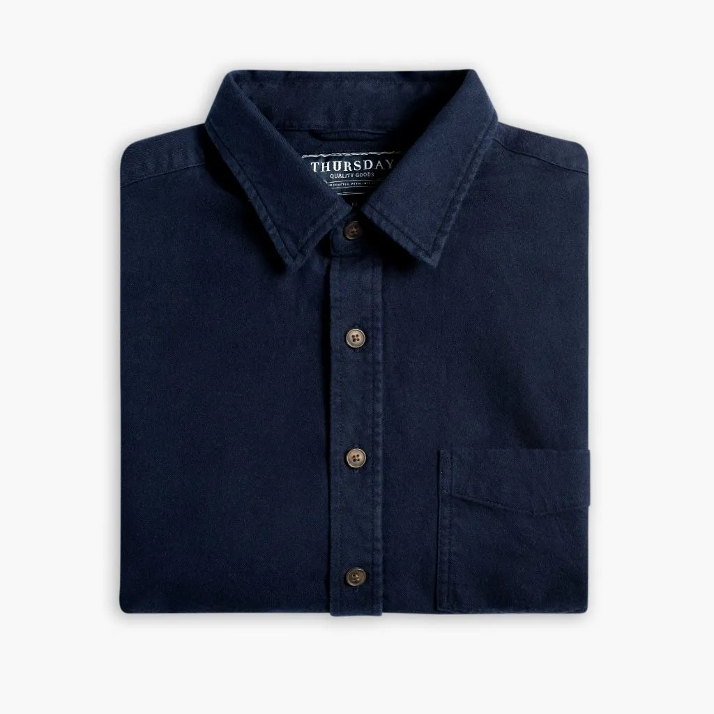 Petite Option Solid Shirt | Navy